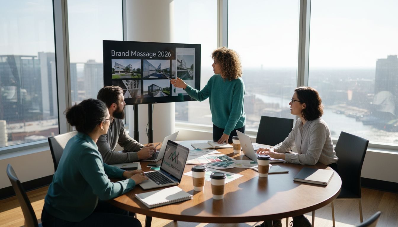 Designers collaborating in bright office meeting