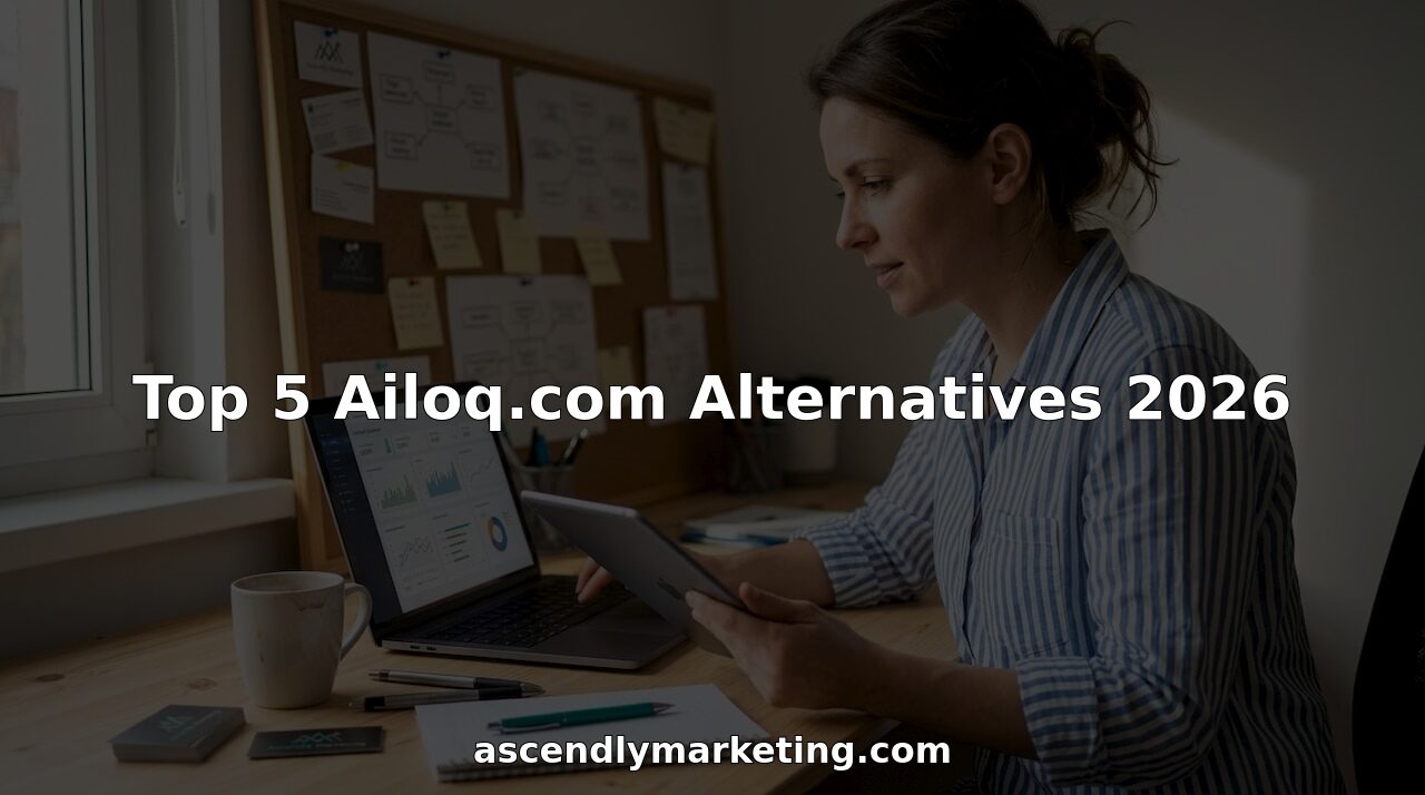 Business owner using digital marketing tools at desk