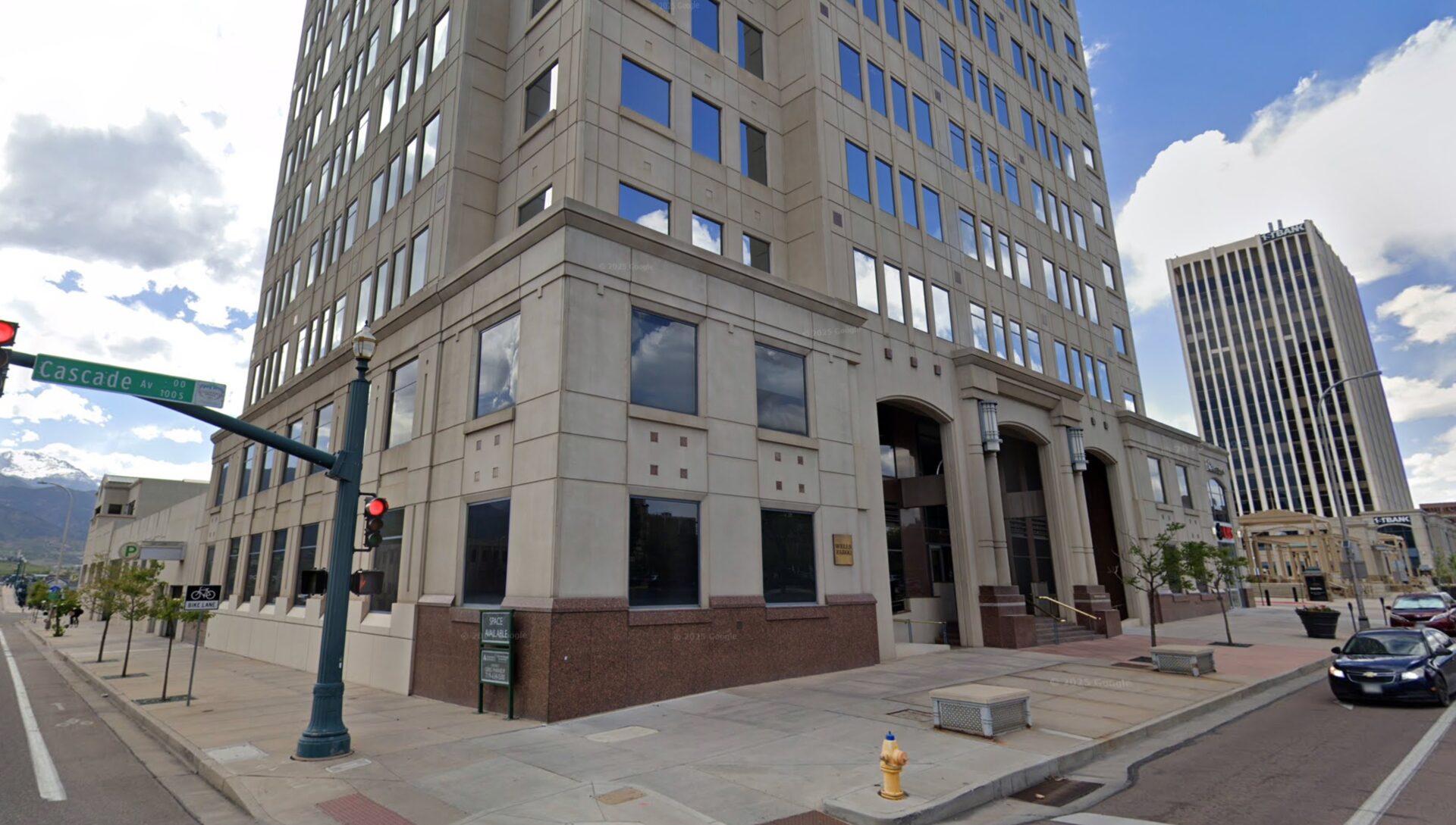 Modern office building in urban setting. Ascendly marketing colorado springs.