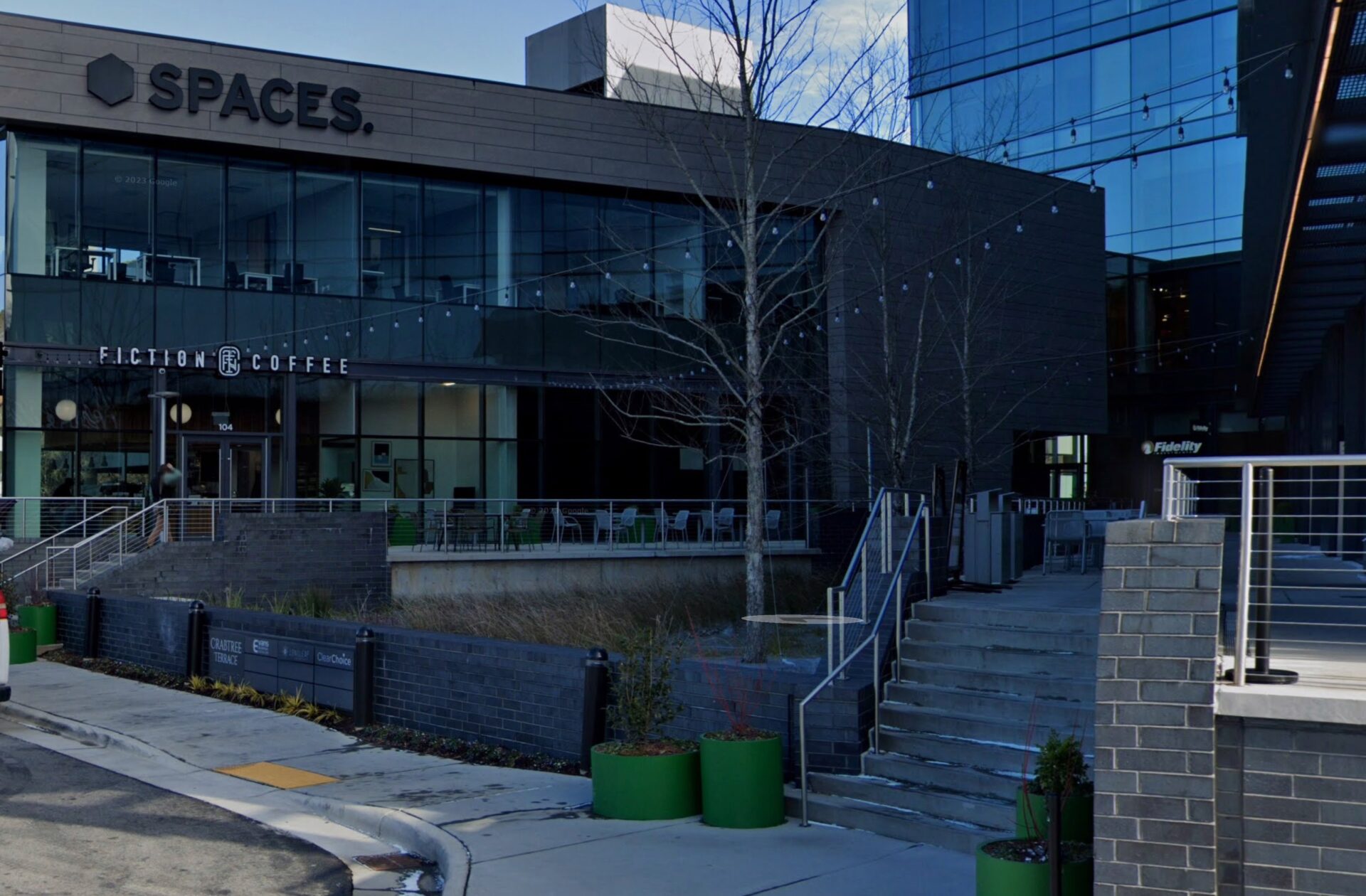 Raleigh ascendly marketing office building with coffee shop.
