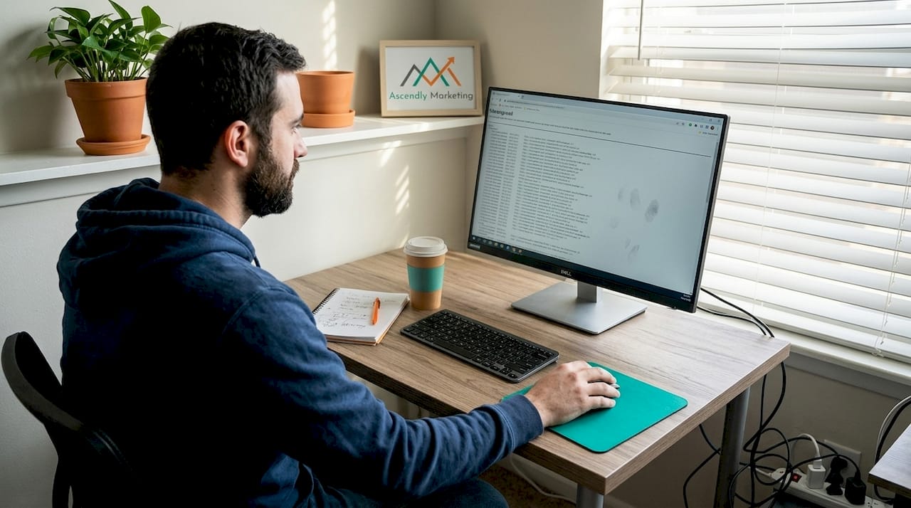 SEO specialist working on website optimization