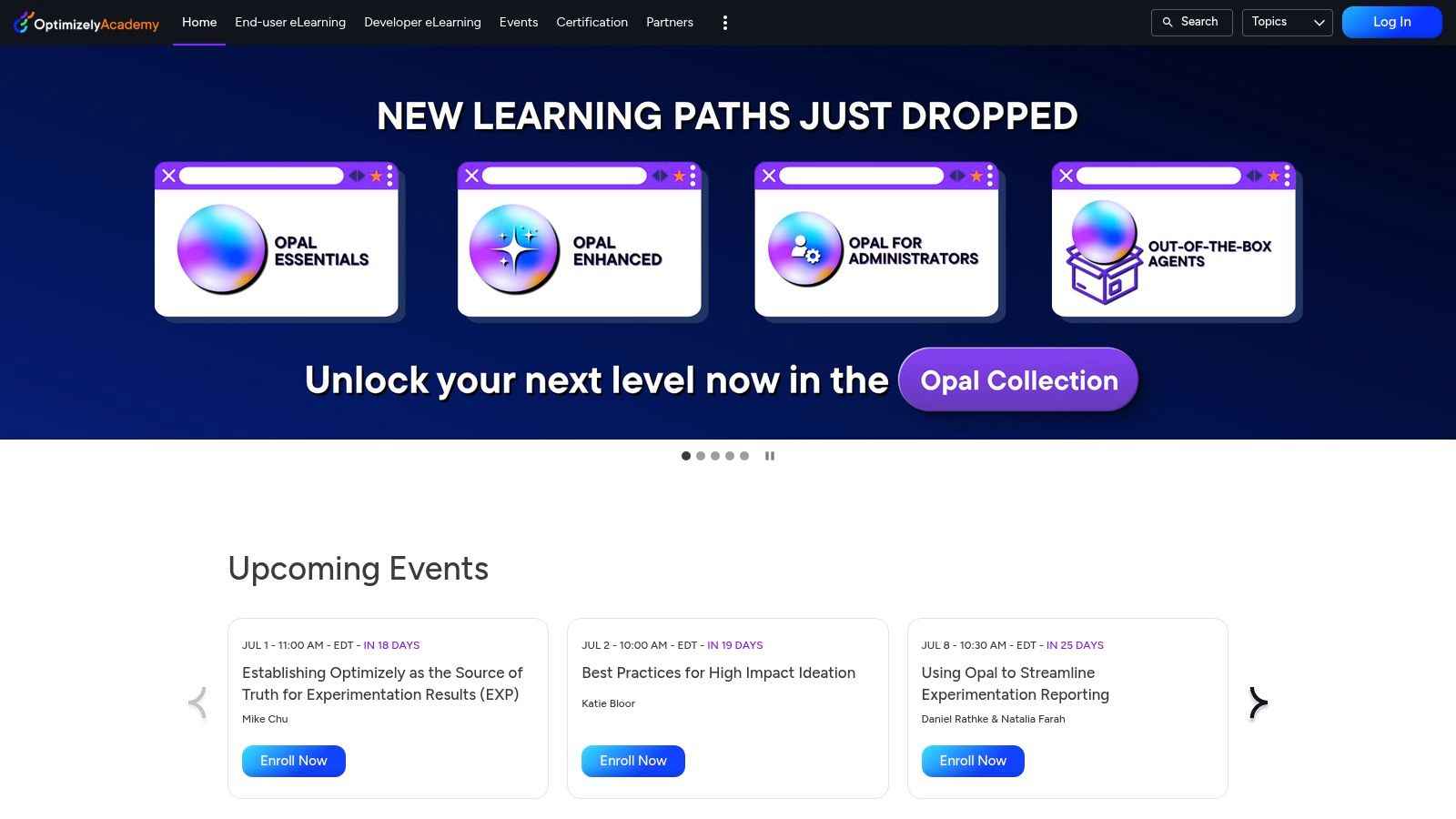 Optimizely academy – experimentation certifications and training
