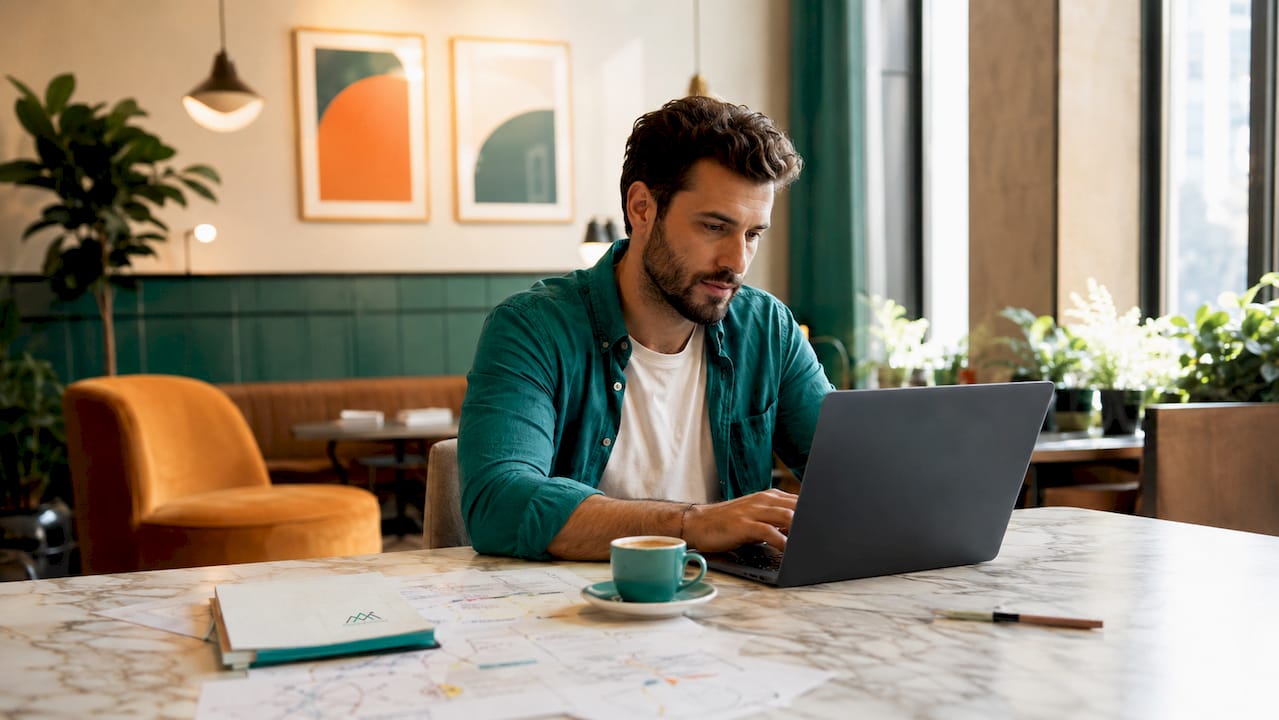 Small business owner writing backlink outreach email