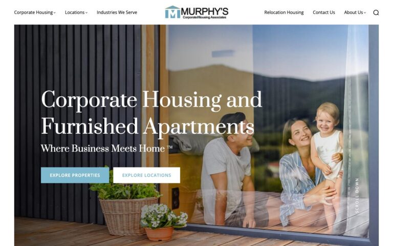 Murphy's Corporate Housing website our team built